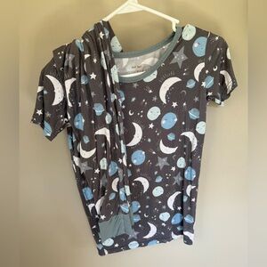 Little Sleepies 12-14 short sleeve, pants
 To The Moon & Back Set